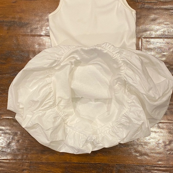 Zara Kids Crisp White Sleeveless Bubble Dress Size Girls 8 - Picture 5 of 9